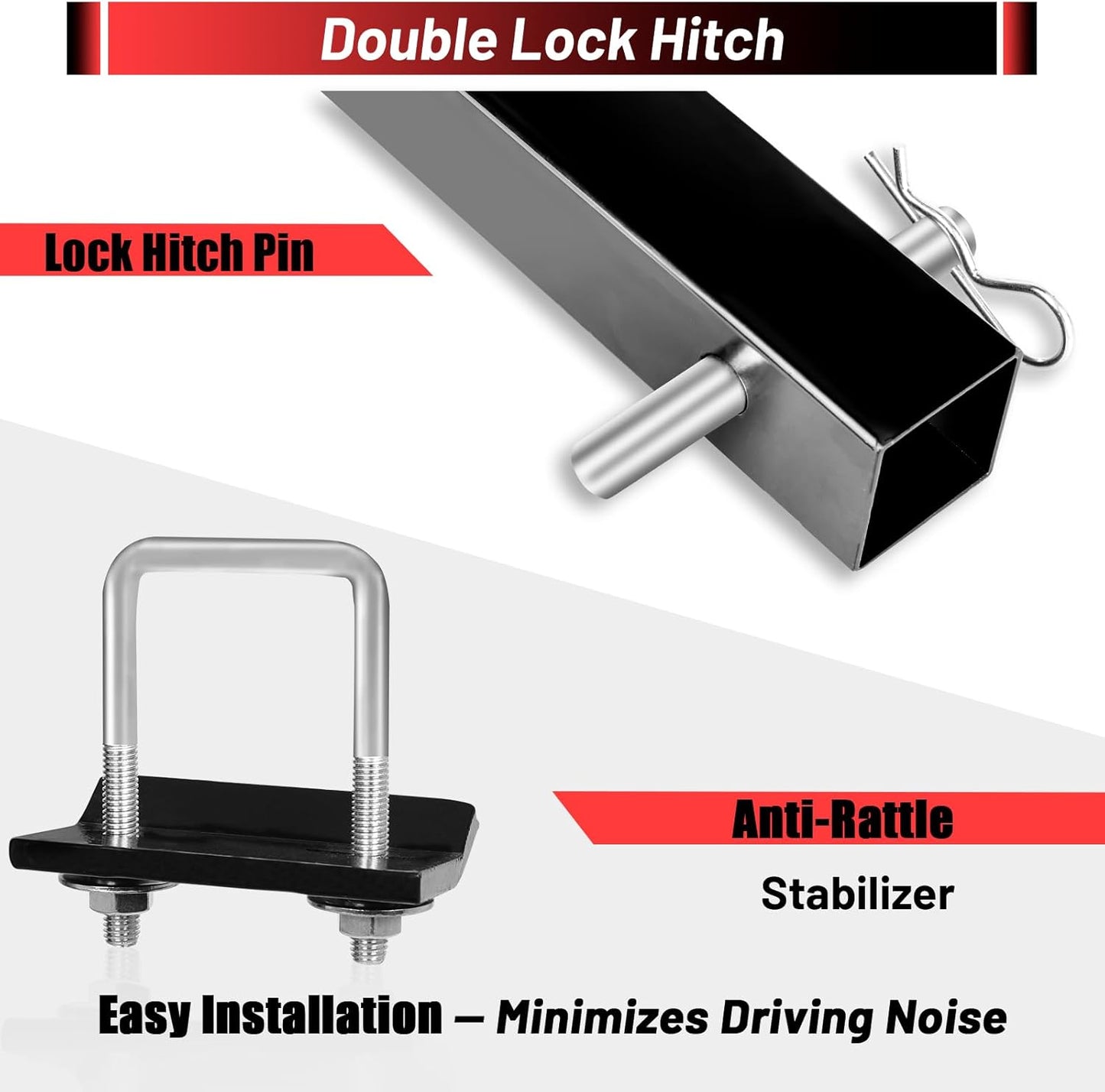 FORWODE 2" Hitch Mount Bike Rack Fits 2 X 80 lbs Bicycle, Platform Bike Rack for Car SUV Truck Standard, Foldable Wobble Free, Locking Hitch,Fat and Standard (A- Early Edition)