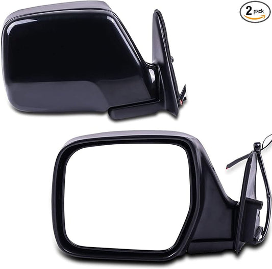 ECCPP Towing Mirrors High Performance Black Pair Mirrors Replacement Set Mirrors with Power Adjusted Manual Folding Replacement fit for 1996-1998 Lexus LX450 1990-1997 Toyota Land Cruiser