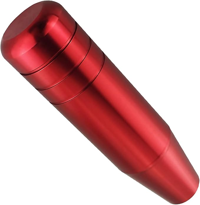 Abfer 5" Red Shift Knob, Aluminum Alloy Weighted Shifter Knobs Metal Gear Lever Stick Handle Fit Most Automatic Manual Vehicle