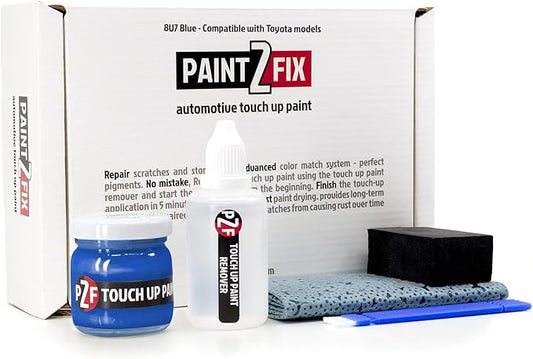 8U7 Blue Touch-Up Paint Kit for Scratches and Chips - Compatible with Toyota Models
