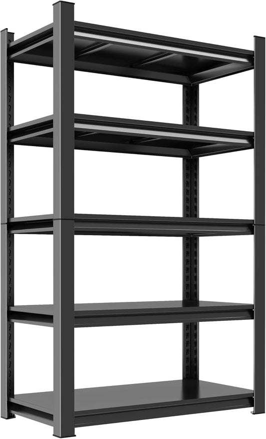 Metal Garage Shelving Unit, Heavy Duty 5-Tier Adjustable Storage Rack, Steel Shelving,2000 lbs Capacity, Industrial Shelves for Heavy Tools and Equipment (5-Tier 63" H x40 W x 18" D)