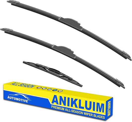 ANIKLUIM® 22"+22" Wiper Blades with 13" Rear Wiper Blade Set Replacement for 2015-2020 Chevrolet Tahoe GMC Yukon Chevrolet Suburban Windshield Wipers Original Factory Quality (Pack of 3)
