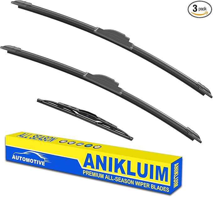 ANIKLUIM® 24"+19" Wiper Blades with 10" Rear Wiper Blade Set Replacement for 2002 2003 2004 2005 2006 2007 Saturn Vue Windshield Wipers Original Factory Quality (Pack of 3)