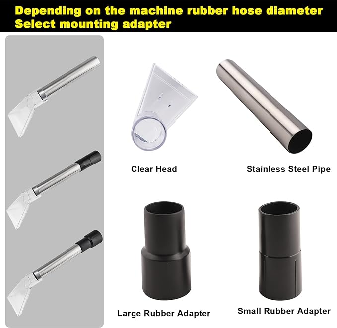 Carpet Vac Extractor Attachment-Tool - Cleaning Vacuum Clear Upholstery Car Detailing Turn Shop Vac into an Extractor