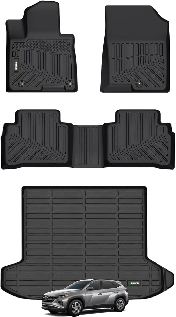 ANBINGO®Fit for Hyundai Tucson Floor Mats 2022-2026 (No Hybrid) All Weather Mats for Tucson TPE Car Mat Rugs for Tucson Rubber Trunk Carpet for Tucson Automotive Accessories