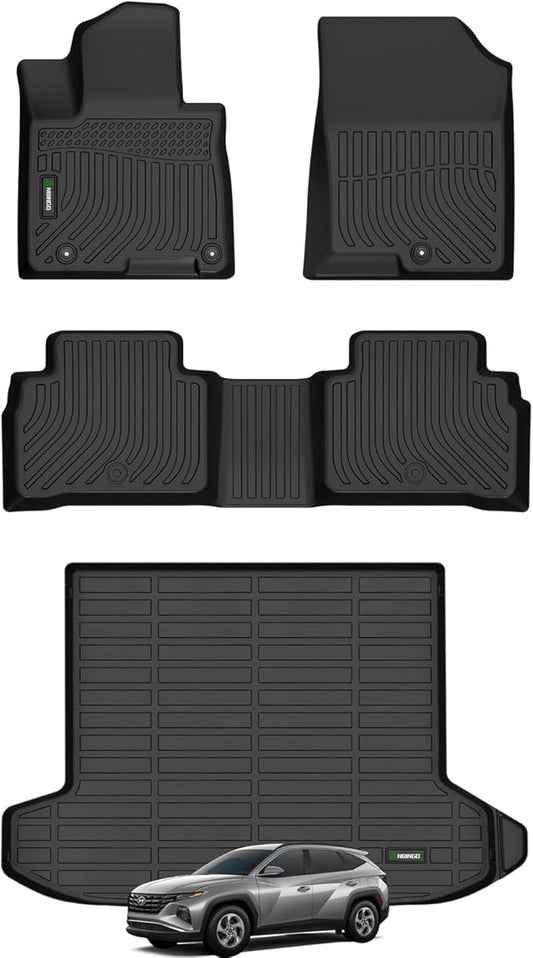 ANBINGO®Fit for Hyundai Tucson Floor Mats 2022-2026 (No Hybrid) All Weather Mats for Tucson TPE Car Mat Rugs for Tucson Rubber Trunk Carpet for Tucson Automotive Accessories