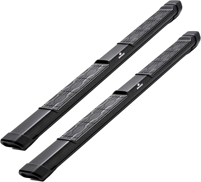 KEKO Running Board Compatible with Silverado & Sierra - Crew Cab 2019-2025 - Truck Side Steps, Nerf Bars - Anti-Slip Stepping Plates, Easy Install, Truck Accessories - 6005 T6 Aluminum & Alloy Steel
