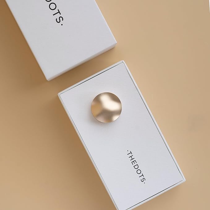 THEDOTS Series Metal Wave Car Air Freshener Vent Clip, Cashmere Wood Chestnut, Water Ripple Design, Long-lasting Fragrance, Gift for Drivers