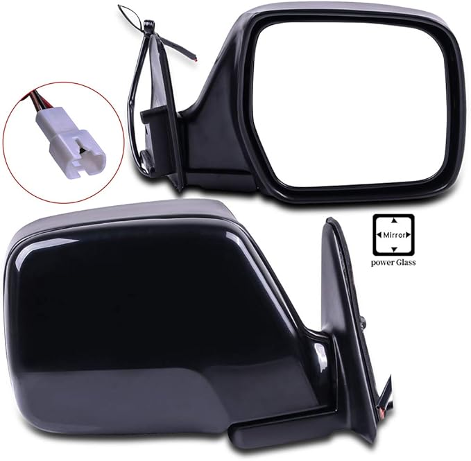 ECCPP Towing Mirrors High Performance Black Pair Mirrors Replacement Set Mirrors with Power Adjusted Manual Folding Replacement fit for 1996-1998 Lexus LX450 1990-1997 Toyota Land Cruiser
