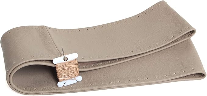 Richmond Auto Upholstery - Genuine Leather Steering Wheel Cover, Compatible with 2003-2006 Ford Expedition Eddie Bauer XLT & Limited, Tan