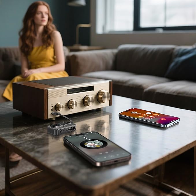 Bluetooth 5.4 Transceiver Pro - Dual Audio Streaming for Airplane, Car & Home, Wireless Adapter for TV/Stereo/Headphones (2 Devices Simultaneous)