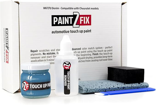 WA727U Denim | Bluebell Blue Touch-Up Paint Kit for Scratches and Chips - Compatible with Chevrolet Models