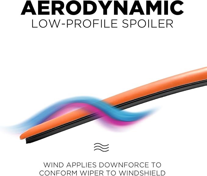 ClixWipers 24" + 24" (Set of 2) Orange All Weather Premium Automotive Replacement Windshield Wiper Blades, Passenger and Driver Side Winter Wiper Blades for Various Car Models