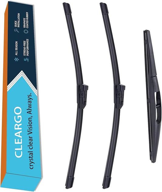 Windshield Wiper Blades for 2023 2024 2025 Honda CR-V CRV - Complete Set Front & Rear (24"+19"+10") Premium All-Weather Wipers
