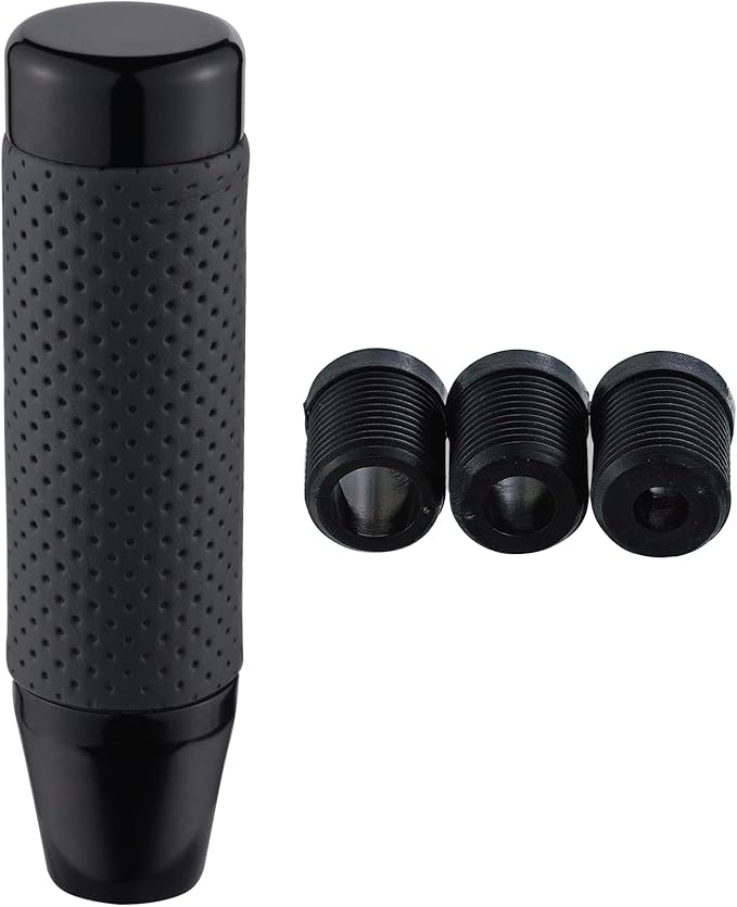 Abfer 5' Aluminum Alloy Car Shifter Knob, Heavy Weighted Gear Lever Stick Shift Handle Fit Most Automatic Manual Vehicle (Black)