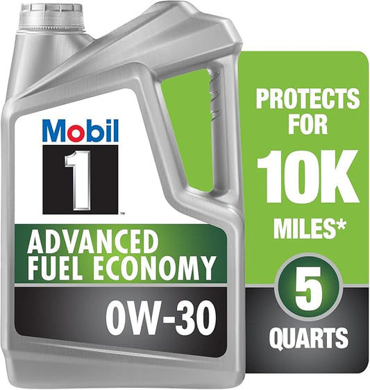 Mobil 1 Advanced Fuel Economy Full Synthetic Motor Oil 0W-30, 5 Quart