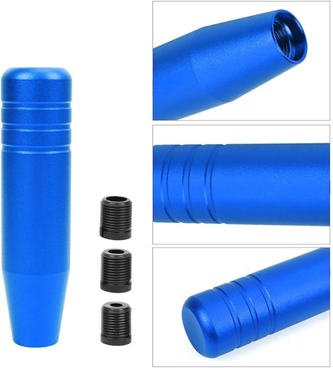 muge racing 5inch Aluminum Alloy Shift Knob, Heavy Duty Car Gear Lever Stick Shifter Handle fit Most Automatic Manual Vehicle Blue