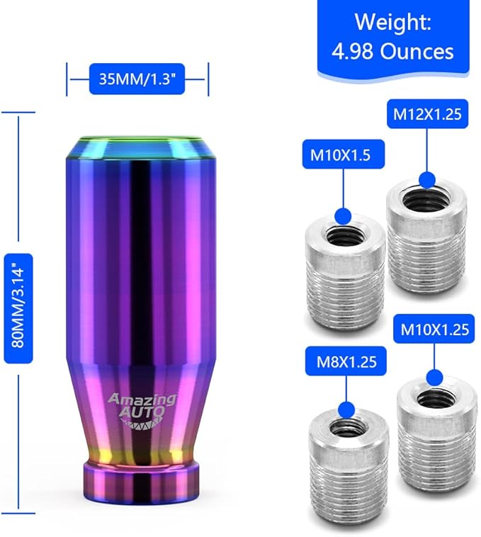 (Multicolor) Automatic Manual Weighted Shifter Knob Gear Shift Knobs for Mazda Miata Nissan 350z Subaru