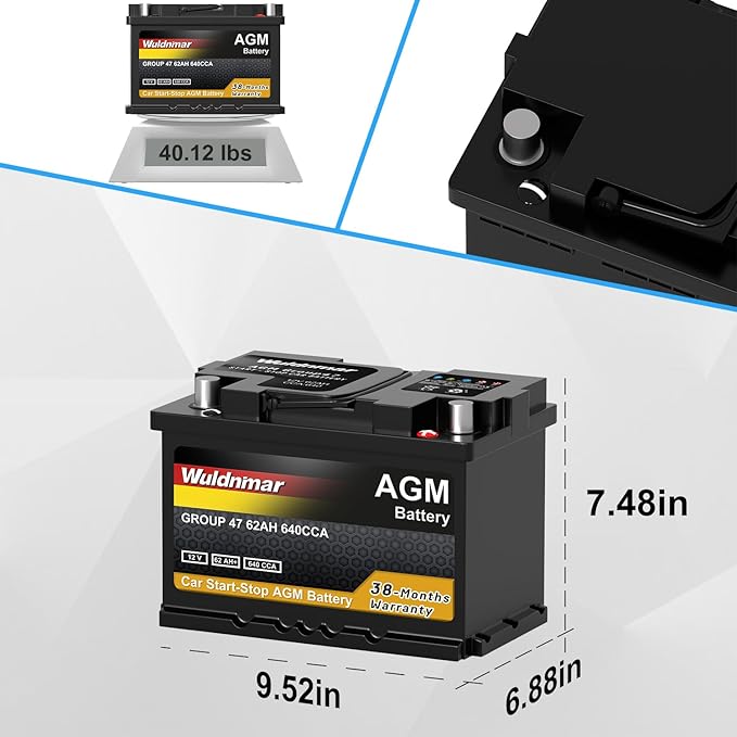 G47 12V Automotive Lead-Acid Battery – Superior Starting Power, Perfect for Standard Vehicles