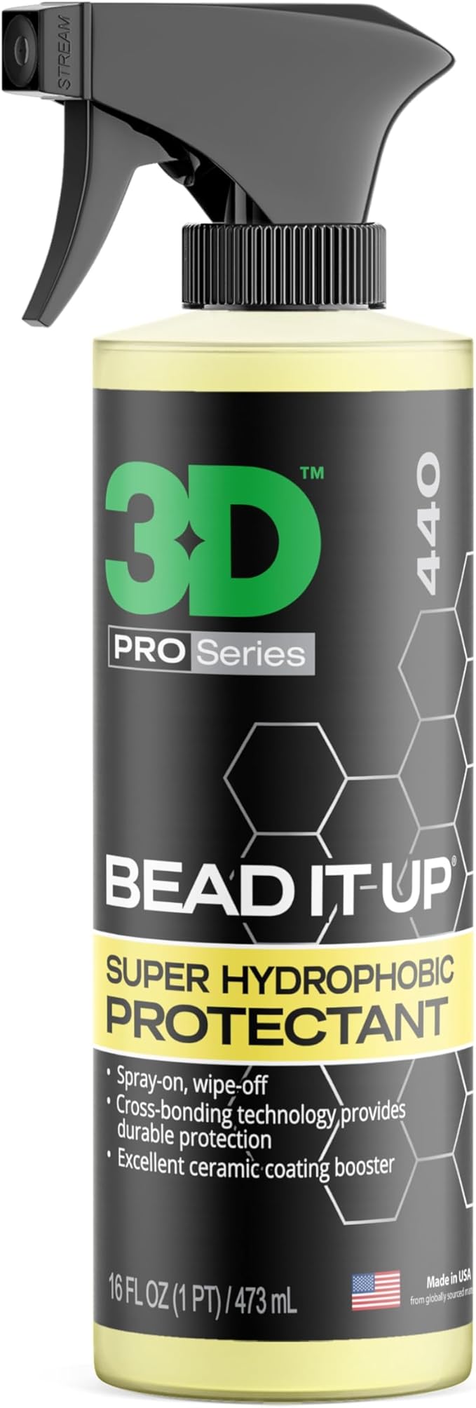 3D Bead It Up Ceramic Coating Booster Spray - Super Hydrophobic Bead Maker - Polymer Paint Protectant & Sealant 16oz.