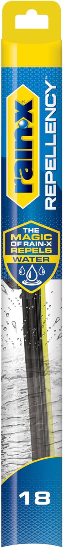 Rain-X 810318 Repellency Water Repellent Wiper Blades, 18" Windshield Wiper,New & Improved Version of Latitude Wiper Blades w/Water Repellency Formula [Amazon Exclusive]