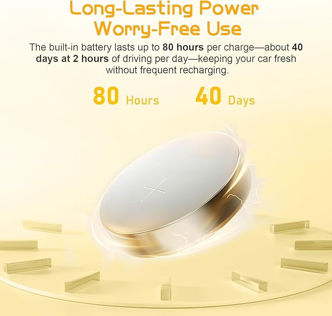 Yellow Duck Car Air Freshener with 6 Colors LED Lights & 4 Scented Pads – Light Scent, Decorative Auto Accessories