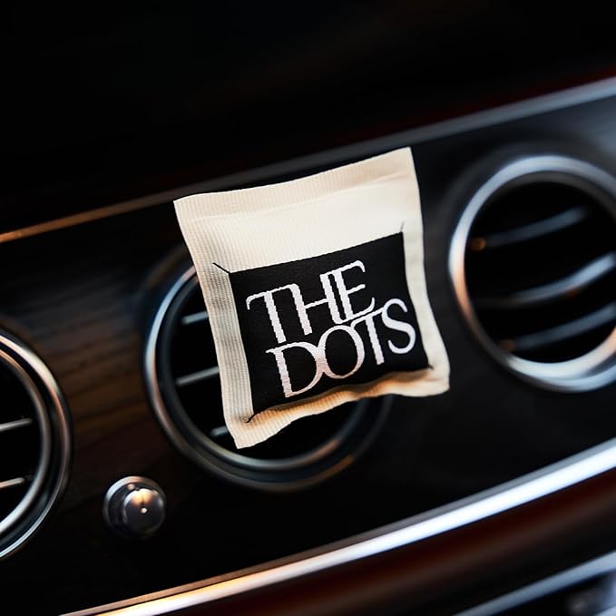 THEDOTS Series Coconut Lychee Car Vent Clip, Fabric Sachet Air Freshener, 30 Days Long-Lasting for Car Interior Decor, Non-Toxic (1 Pack)