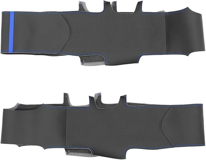 MEWANT Hand Sew Black Artificial Leather Steering Wheel Cover for Ford F150 Lightning F350 F450 Expedition 2022-2024