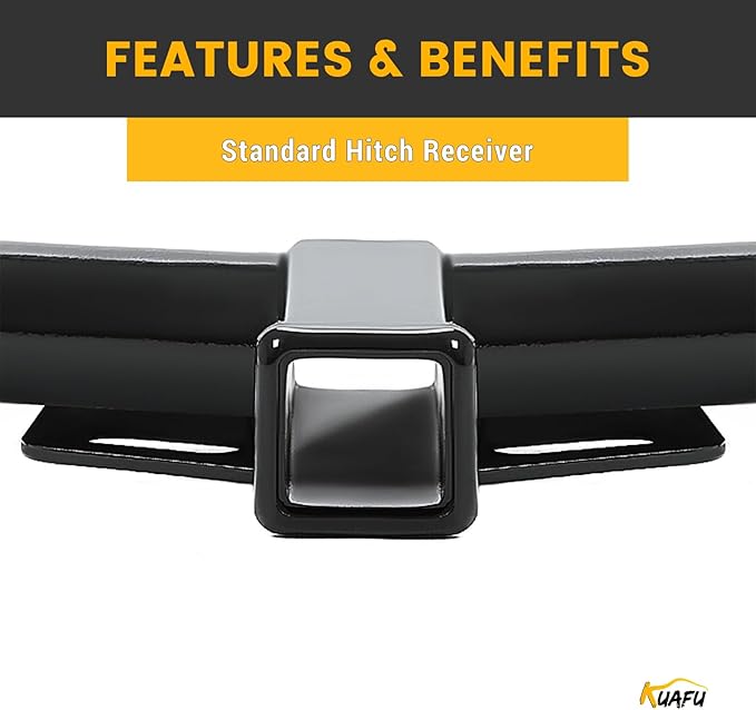 KUAFU Class 3 Trailer Hitch 2 Inch Receiver Compatible with 2006-2018 Toyota RAV4 Black Towing Hitch