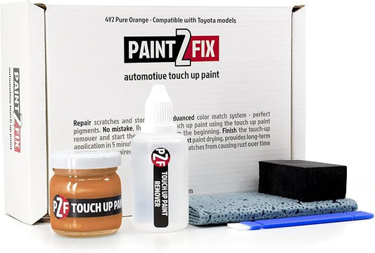 4Y2 Pure Orange | Mandarin Pop | Mandarina Touch-Up Paint Kit for Scratches and Chips - Compatible with Toyota Models