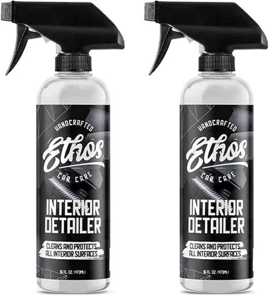 Ethos Interior Detailer Spray - Interior Car Cleaner Easily Cleans & Protects All Interior Surfaces | Non Greasy Satin Finish with UV Protection & Odor Neutralizing Agents | Coconut Scented
