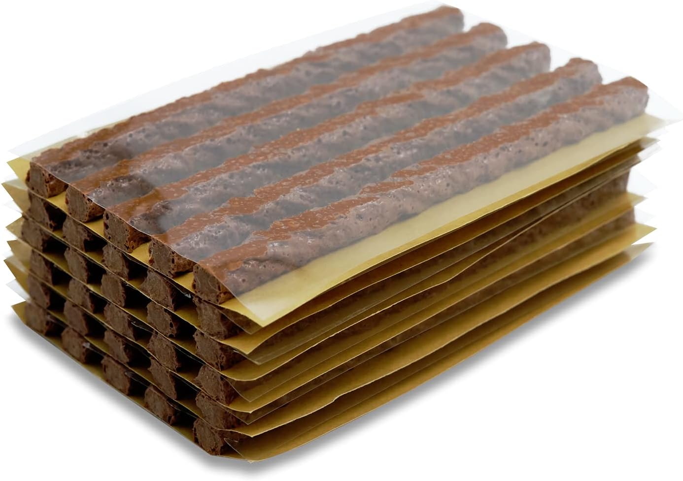 CKAuto 30pcs 4" Brown Tire Repair Strings, Automotive Tool Tire Repair Plugs for Tubeless Off-Road Tires Car, Bike, ATV, UTV, Wheelbarrow, Mower