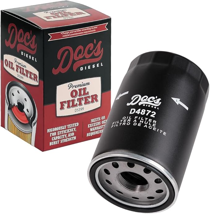 Doc's Diesel Oil Filter 12-Pack D4872-12 | Compatible with Ford 7.3L Powerstroke 1994-2003 | Replaces FL1995