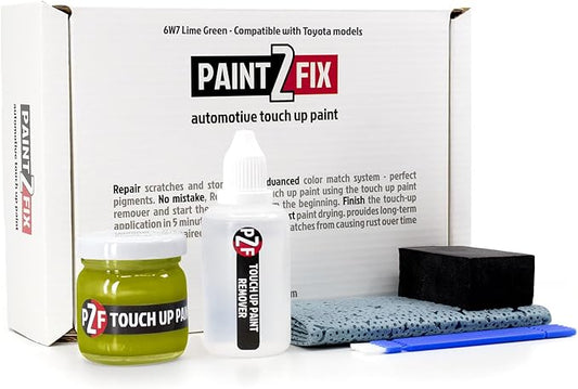 6W7 Lime Green Touch-Up Paint Kit for Scratches and Chips - Compatible with Toyota Models