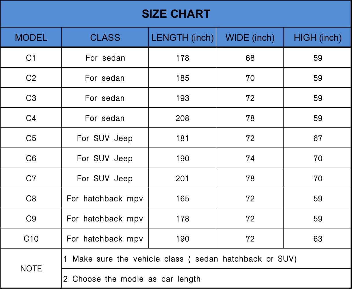 KouKou Oxford Car Cover Waterproof All Weather for Automobiles, Fit Sedan Nissan Versa, Audi A3, VW eos, Hyundai Accent, Volvo S40, etc.(178 X 68 X 59 inch)