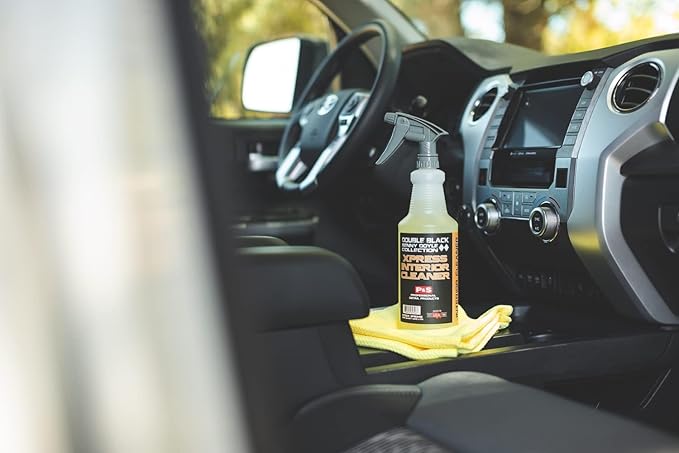 P & S Professional Detail Products Xpress Interior Cleaner – Safe for Leather, Vinyl, Plastic & More, Removes Dirt, Grease & Oil, No Residue, Fresh Scent, No Dilution Needed - 16 oz Spray