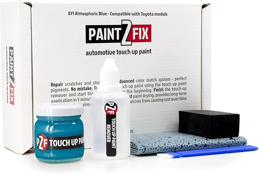 8Y1 Atmospheric Blue | Pure Blue Touch-Up Paint Kit for Scratches and Chips - Compatible with Toyota Models