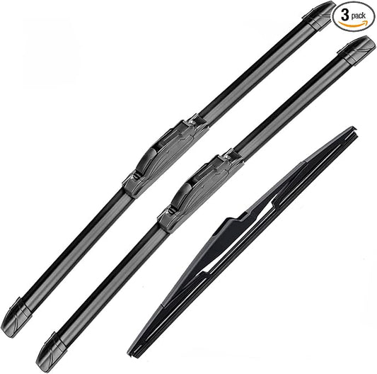 Windshield Wiper Blades (pack of 3pcs) Original Equipment Replacement for 2010-2015 Toyota Prius 26" + 19" Front Windscreen Wiper and 16" Rear Wiper Blade
