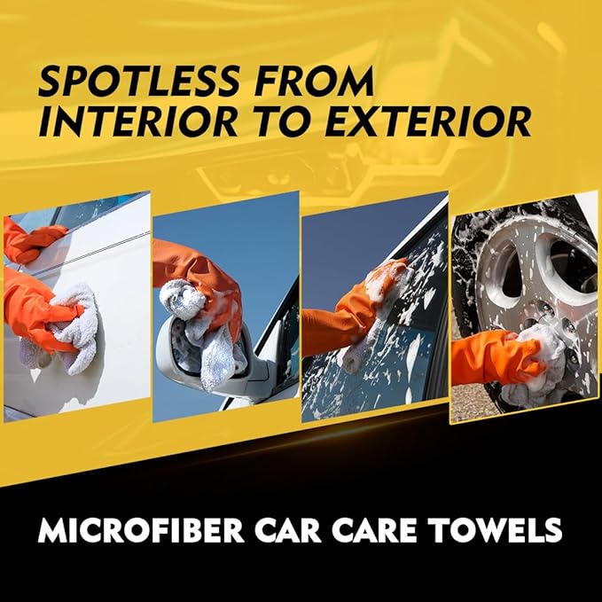 HOMEXCEL White Microfiber Cleaning Cloth 150 Pack, 12.5 x 12.5 inch Microfiber Towels for Car Washing Cleaning Rags for Car, Kitchen, and Window