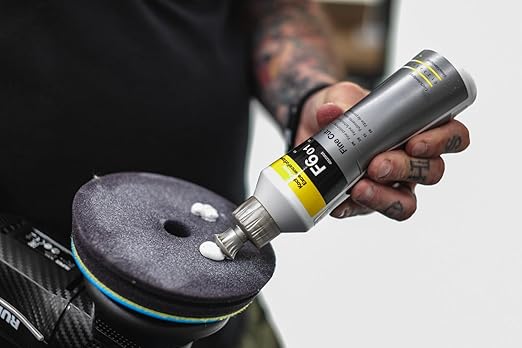 Koch-Chemie - Fine Cut Polishing Compound - Silicone-Oil-Free; Designed for All Paint Types; for Removing Medium to Heavy Defects, Scratches, and Sanding Marks Up to 2500 Grade (5 Liters)