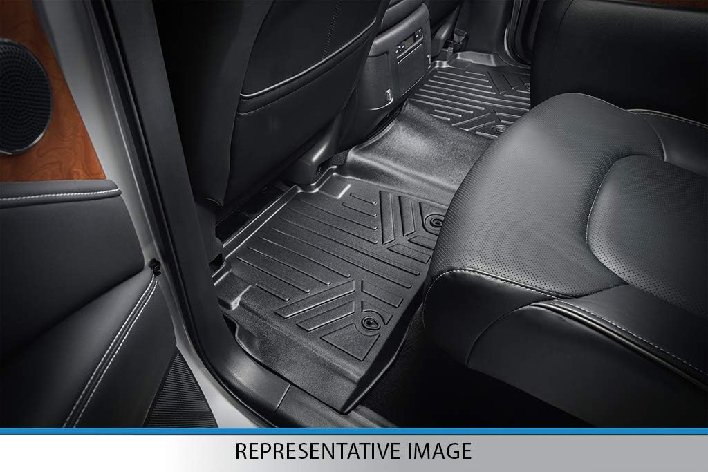 SMARTLINER Custom Floor Mats 2 Row Liner Set Compatible with 2015-2020 Chevrolet Suburban