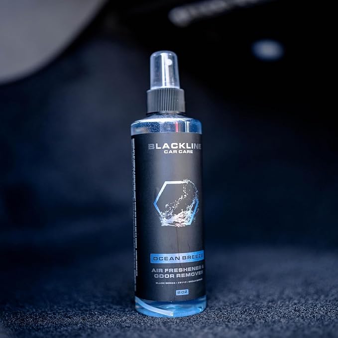 Blackline Car Care - Ocean Breeze Car Air Freshener, Long-Lasting, Oder Eliminator, for Cars, Trucks, SUV, or Home Use - 8 fl OZ - Scent Spray