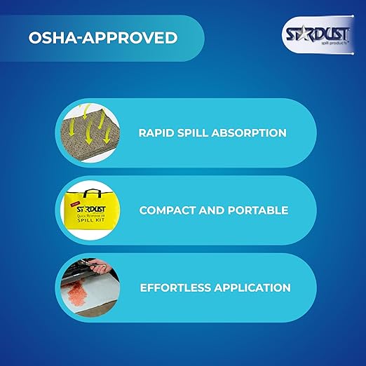 Stardust Spill Products Oil-Only Spill Kit – OSHA Compliant Solution for Vehicles, Industrial, & Restaurant Use, Emergency Response Oil Cleanup, 2-Pack