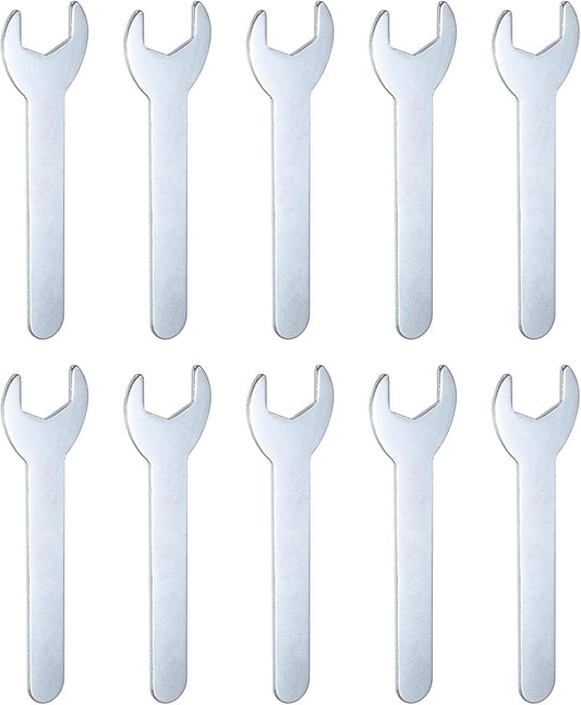 HARFINGTON 10pcs Small Wrench 17x108x2mm Metric U-Shaped Single Open Ended Spanner Super Thin Flat Head Galvanizing Wrench for Automotive Repair Furniture Assembly