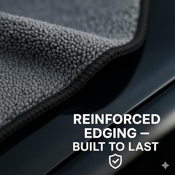 PAKS - 3 Pack Reusable Microfiber Towels - 16x24 Micro Fiber Towels Car Detailing - Plush Auto Cleaning Cloths - Dual-Sided Car Microfiber Towel - Lint & Streak-Free Wash Cloths - Cleaning Supplies