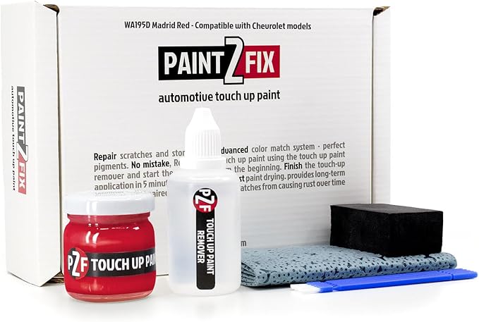 WA195D Madrid Red Touch-Up Paint Kit for Scratches and Chips - Compatible with Chevrolet Models