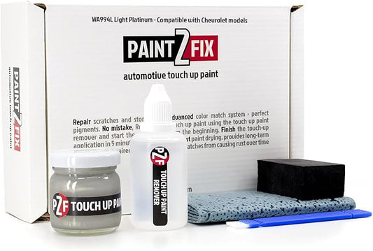 WA994L Light Platinum | Machine Silver Touch-Up Paint Kit for Scratches and Chips - Compatible with Chevrolet Models