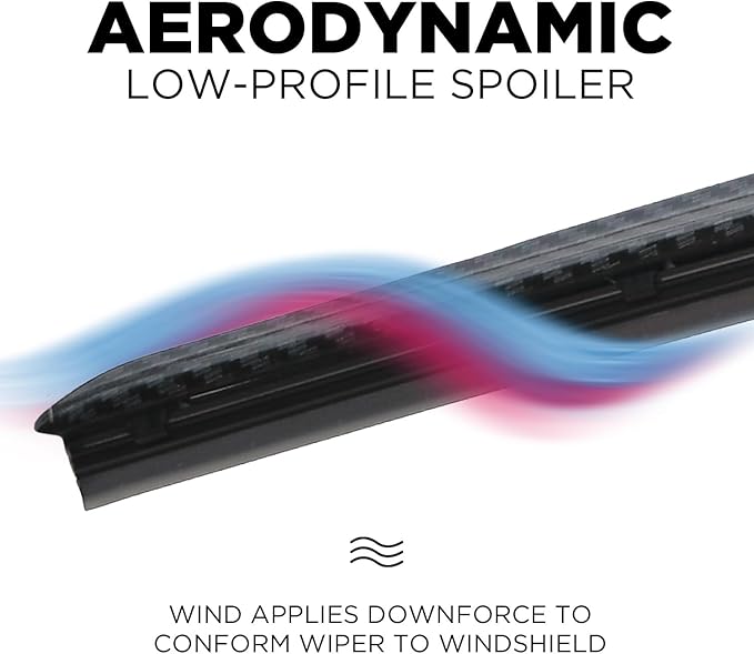 ClixWipers 28" + 20" (Set of 2) Black Carbon Fiber All Weather Premium Automotive Replacement Windshield Wiper Blades, Passenger and Driver Side Winter Wiper Blades for Various Car Models