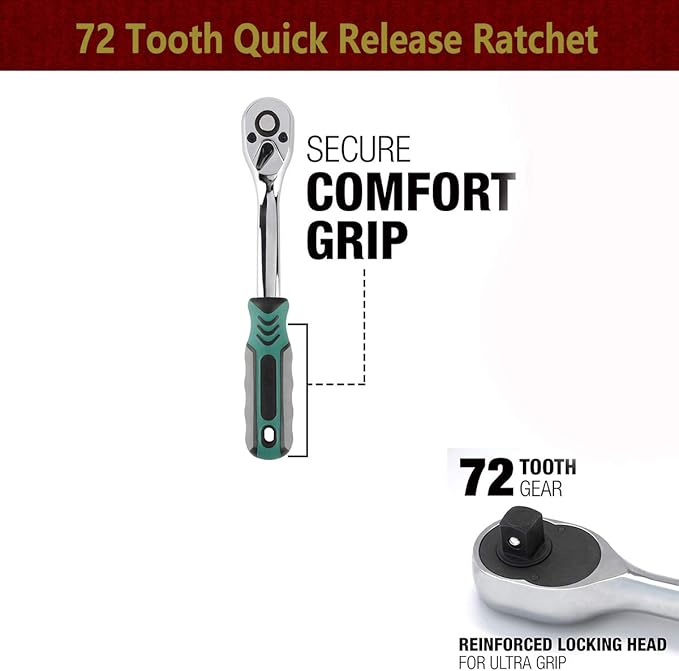 Moker Universal Oil Filter Wrench Adjustable, 3 Jaw Oil Filter Remover Tools fits Filters from 2-1/8 To 4-1/2 inches(54-115mm),w/Quick Release Ratchet, Oil Filter Change Set, Ideal for Engine Filters