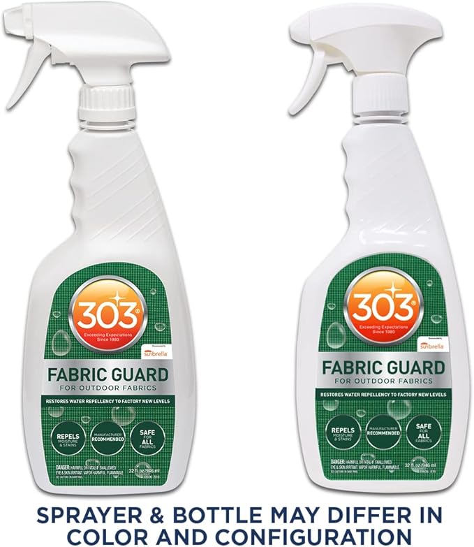 303 Products Fabric Guard – Water Repellent & Stain Shielding Fabric Spray, Safe for All Outdoor Upholstery, Easy to Use, Manufacturer Recommended Protectant Spray, 32oz (6 Pack)
